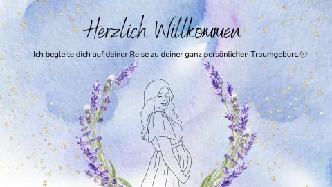 Aquarellmotiv für den Geburtsvorbereitungskurs